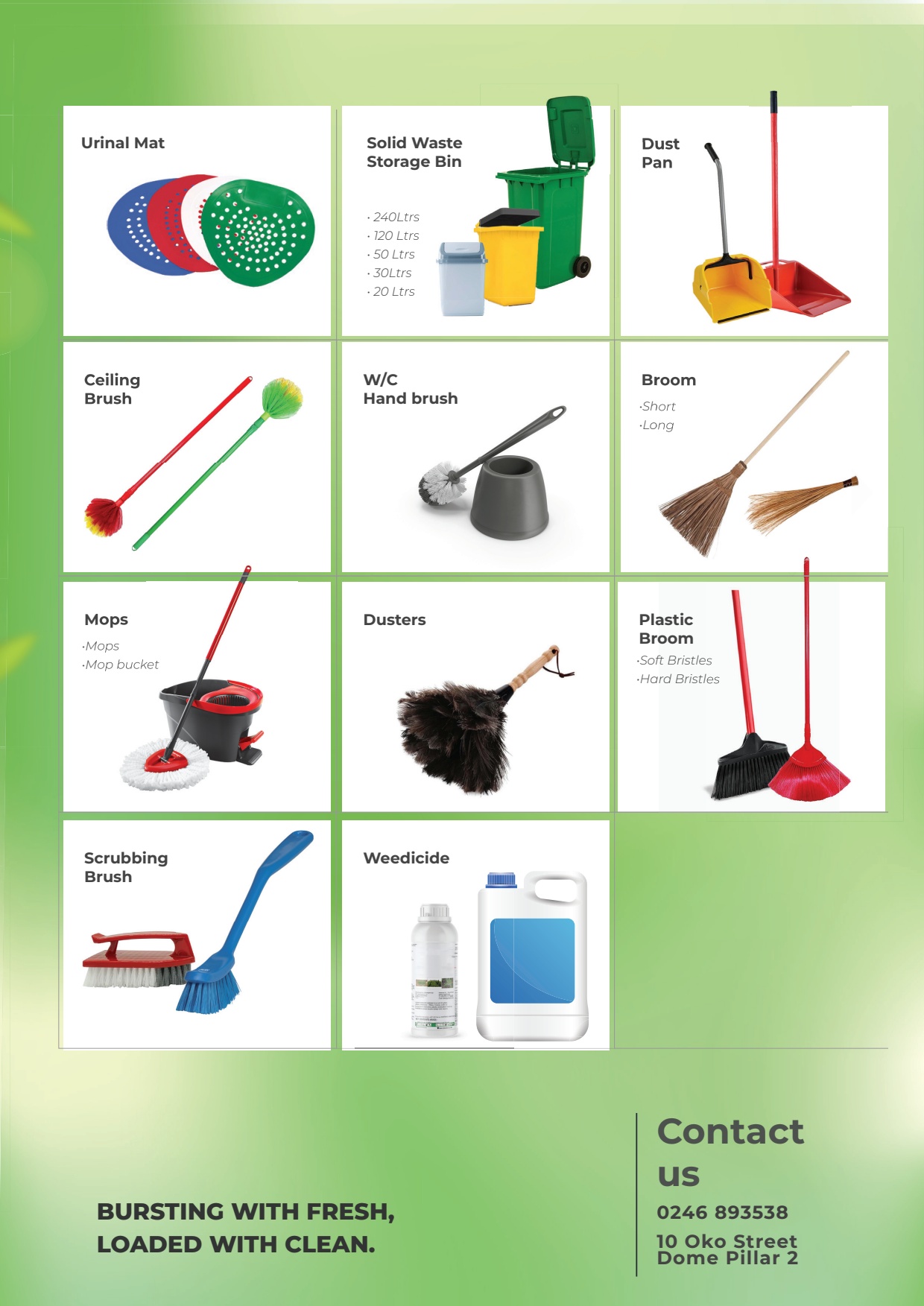 Catalogue accessories page